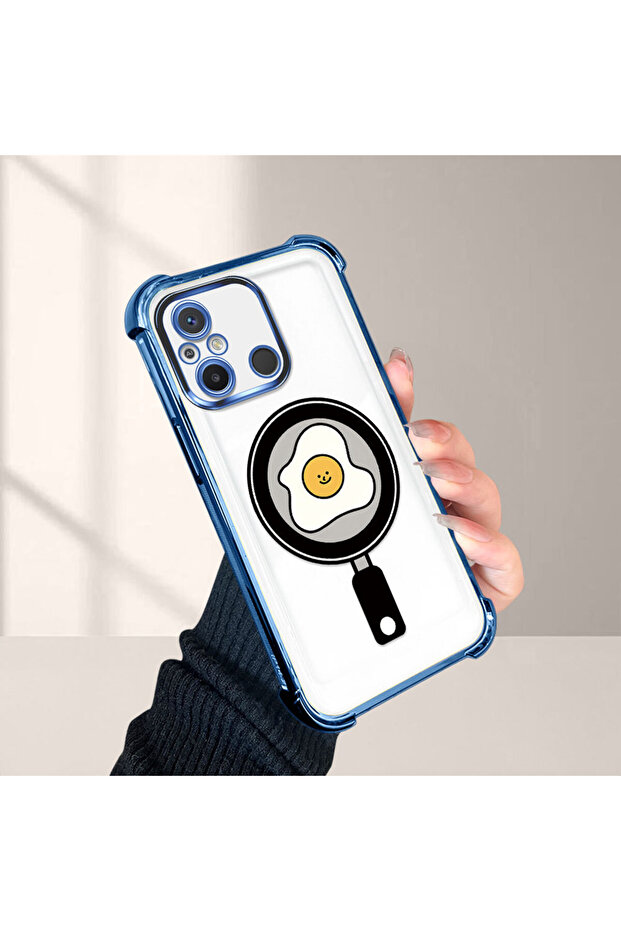 حافظة حماية من السيليكون الشفاف المتوافقة مع هاتف Redmi 12C، بنمط مموج - 4