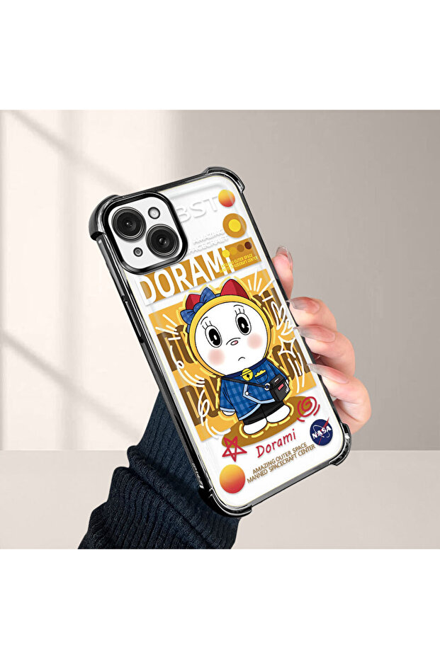 حافظة حماية من السيليكون الشفاف المتوافقة مع هاتف iPhone 15 Plus من Doraemon - 5