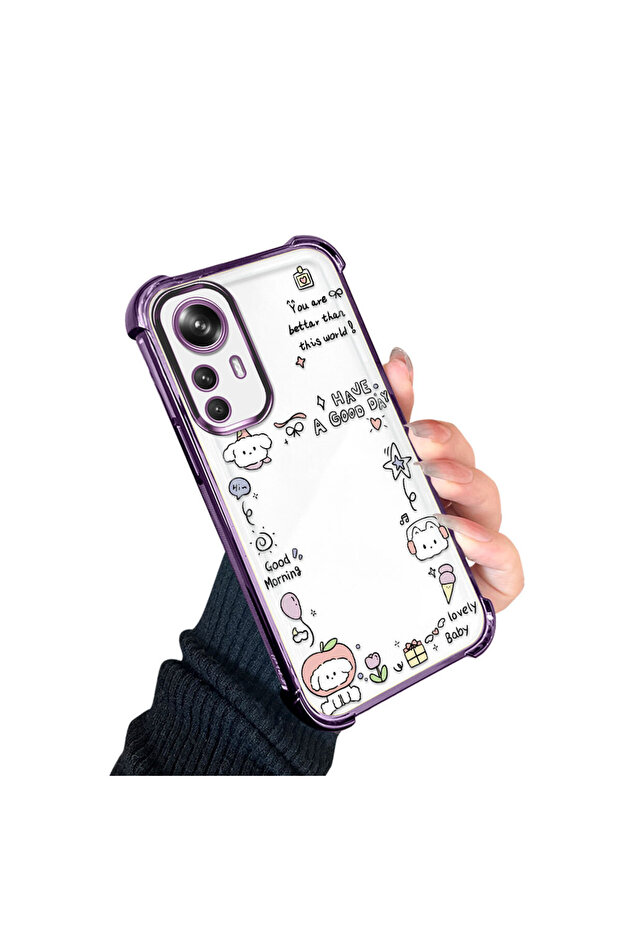 Mi 12t Compatible Transparent Silicone Flutter Protective Case Creative Pattern - 2