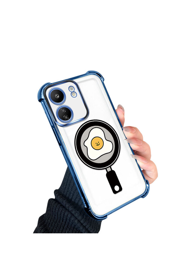 حافظة حماية شفافة متوافقة مع هاتف ريدمي 13C مصنوعة من السيليكون بنمط متموج - 2