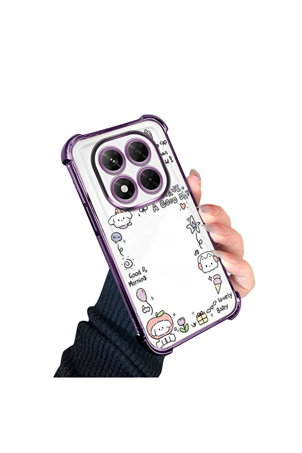 حافظة حماية من السيليكون الشفاف المتوافقة مع هاتف Redmi Note 14 Pro 4G بنمط إبداعي - 2