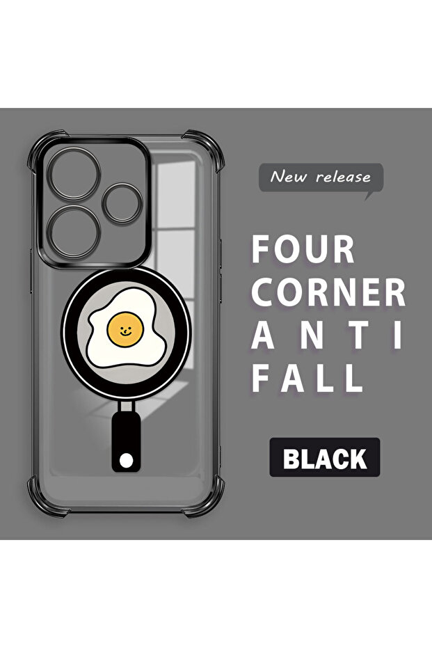 حافظة حماية من السيليكون الشفاف المتوافقة مع Redmi 13 بنمط مموج - 1