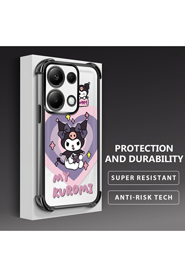 Redmi Note 13 Pro 4g Compatible Transparent Silicone Flutter Protective Case with Pattern - 5