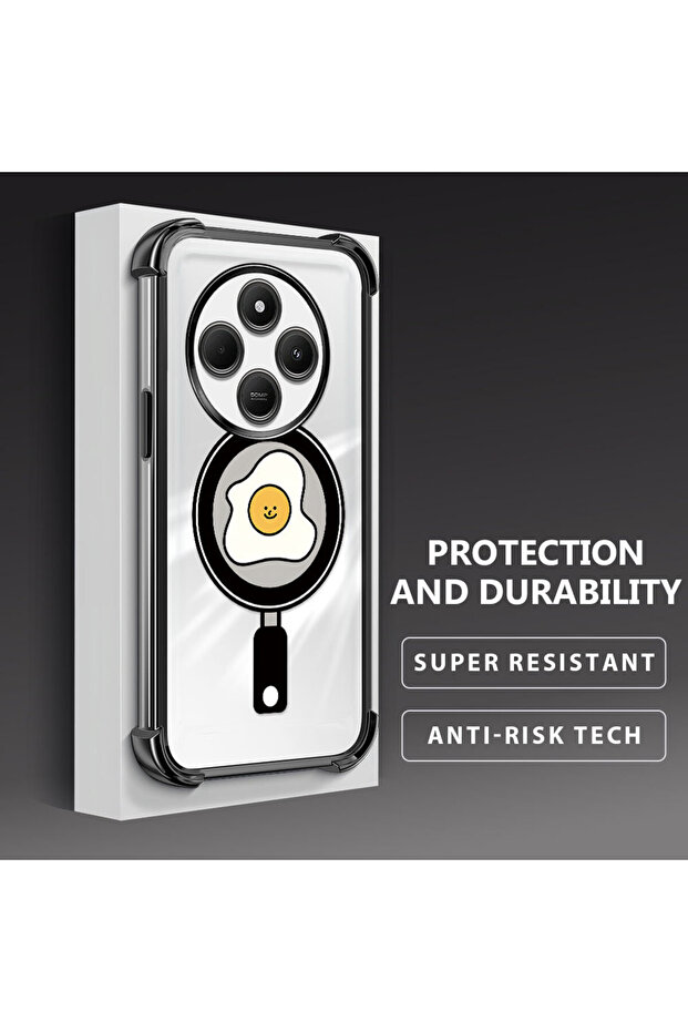 حافظة حماية من السيليكون الشفاف المتوافقة مع Redmi A4 بنمط مموج - 3