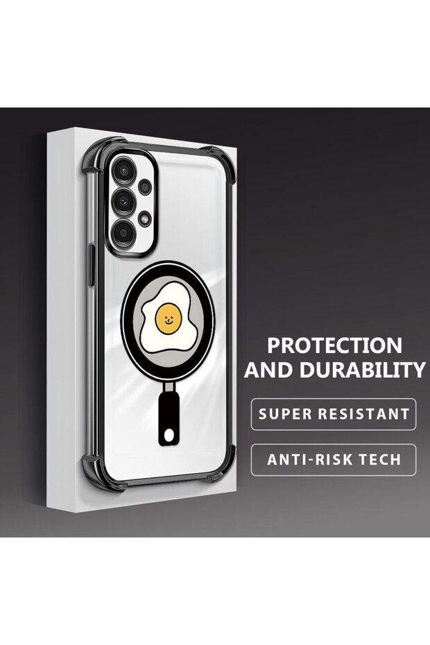 حافظة حماية من السيليكون الشفاف المتوافقة مع هاتف سامسونج جالاكسي A13، بنمط مربعات - 3