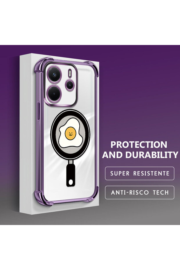 حافظة حماية شفافة من السيليكون متوافقة مع هاتف ريدمي نوت 14 بنمط متموج - 4