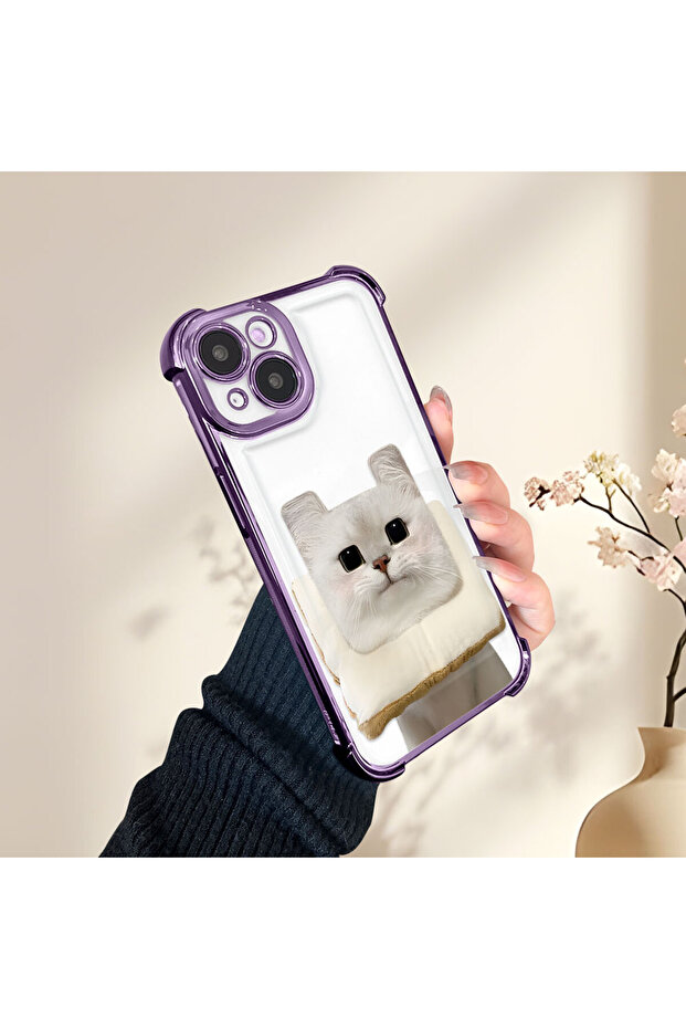 حافظة حماية من السيليكون الشفاف المتوافقة مع Poco C65 بنمط القطط - 5