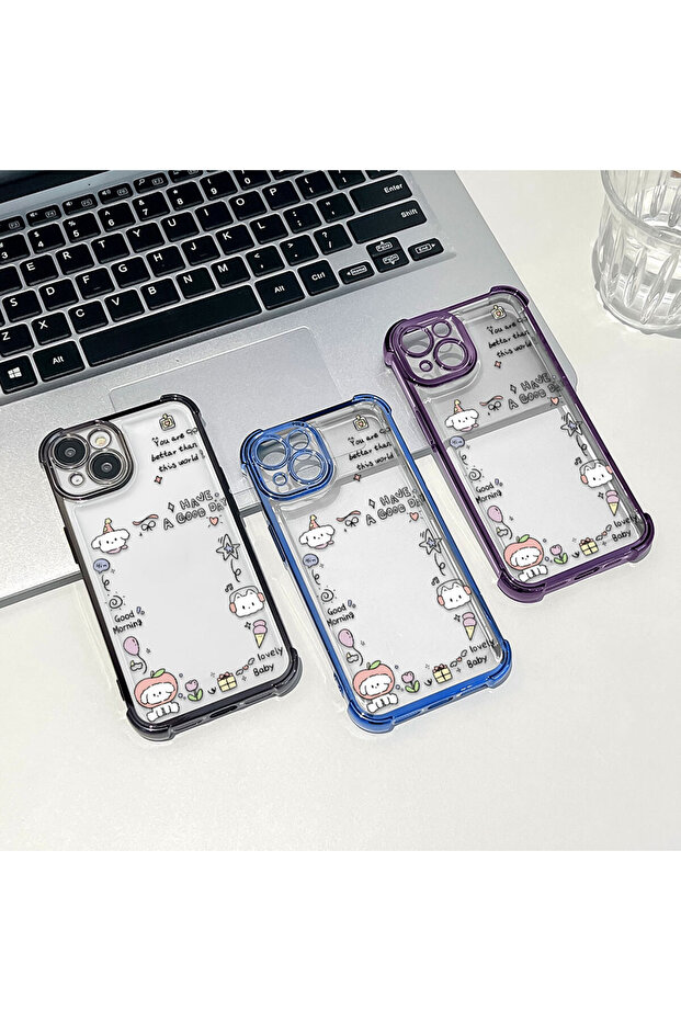 حافظة واقية من السيليكون الشفاف المتوافقة مع هاتف iPhone 16 Pro بنمط إبداعي - 8