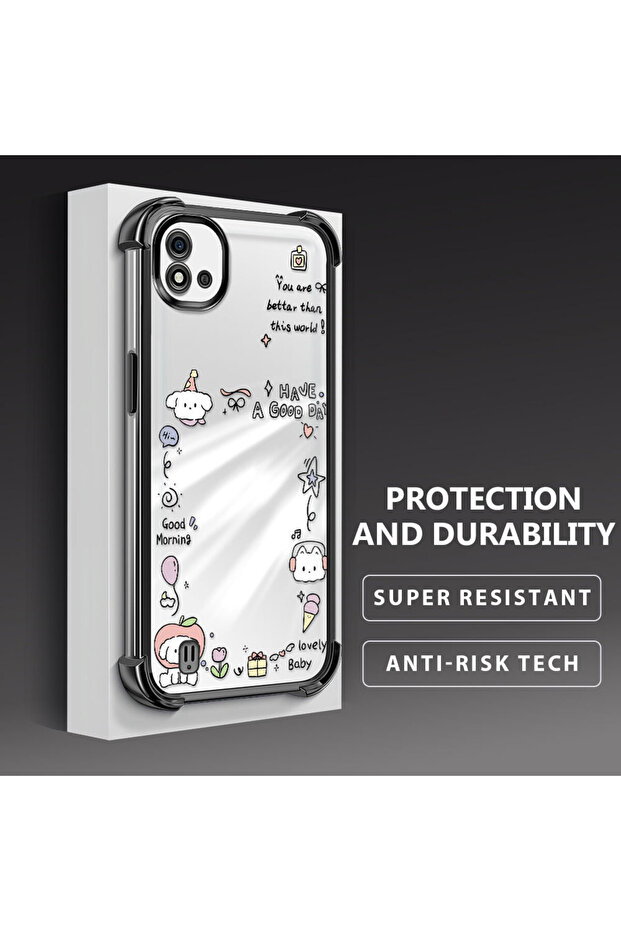 حافظة واقية من السيليكون الشفاف المتوافقة مع Realme C20/C20A بنمط إبداعي - 3