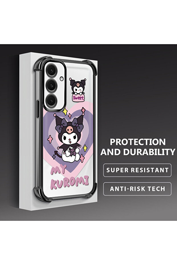 Samsung Galaxy S24 Fe Compatible Transparent Silicone Flutter Protective Case with Pattern - 4