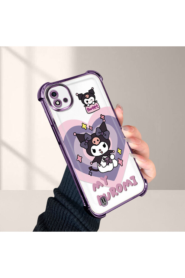 حافظة حماية من السيليكون الشفاف المتوافقة مع Realme C20/C20A، مزودة بنمط - 1