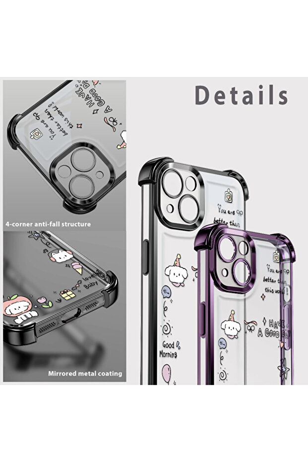 غطاء حماية شفاف من السيليكون متوافق مع آيفون 16 بنمط إبداعي - 7