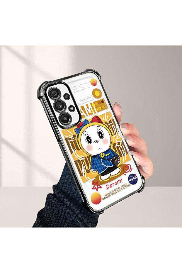 حافظة حماية من السيليكون الشفاف المتوافقة مع هاتف سامسونج جالاكسي A33 من دوريامون - 4