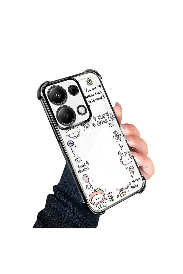 حافظة حماية من السيليكون الشفاف المتوافقة مع Redmi Note 13 Pro 4G بنمط إبداعي - 3