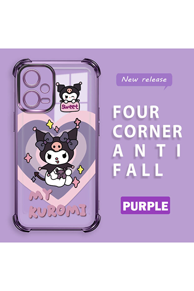 حافظة حماية من السيليكون الشفاف المتوافقة مع Poco X5، مزودة بنمط - 2