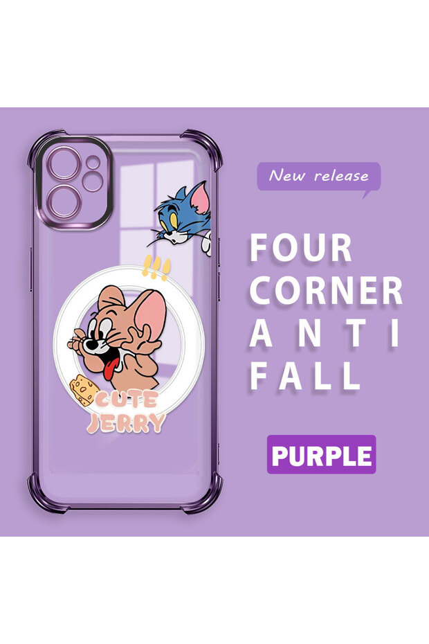 حافظة واقية من السيليكون الشفاف المتوافقة مع هاتف iPhone 11 توم وجيري - 1