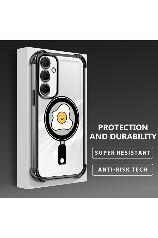 حافظة حماية من السيليكون الشفاف المتوافقة مع هاتف سامسونج جالاكسي A35 بنمط مموج - 3