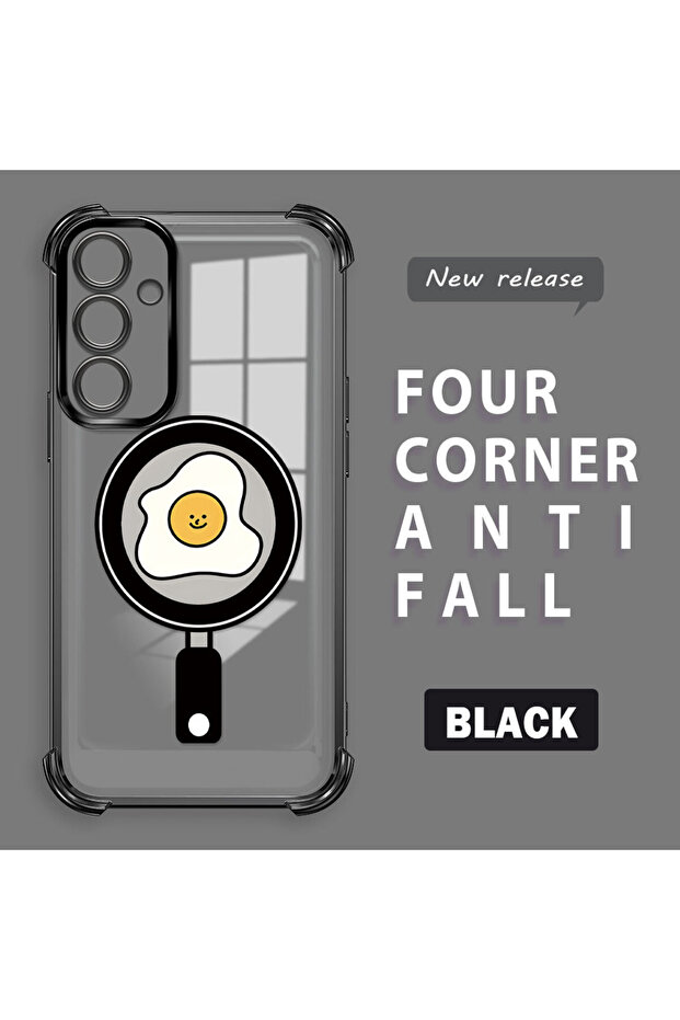 حافظة حماية من السيليكون الشفاف المتوافقة مع هاتف سامسونج جالاكسي A55 بنمط مربعات - 1