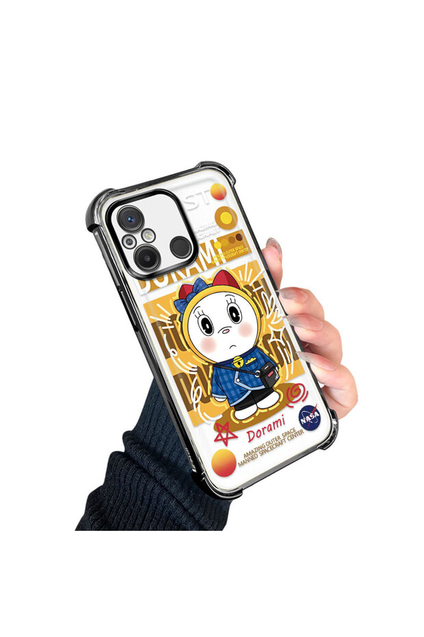 حافظة حماية من السيليكون الشفاف المتوافقة مع هاتف Redmi 12C من Doraemon - 2