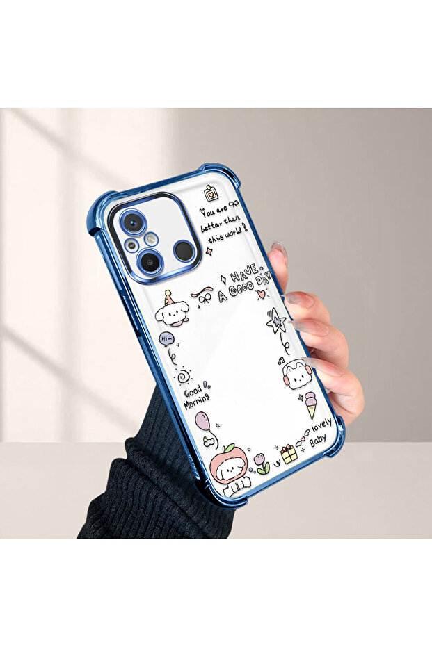 حافظة حماية من السيليكون الشفاف المتوافقة مع Redmi 12C، نمط إبداعي - 4