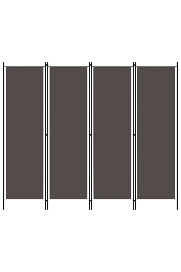 4-Panel Room Divider Anthracite 200x180 cm