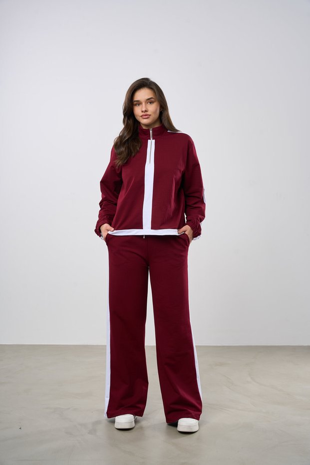 White Piped Detail Tracksuit Set | 5006 | 44-50