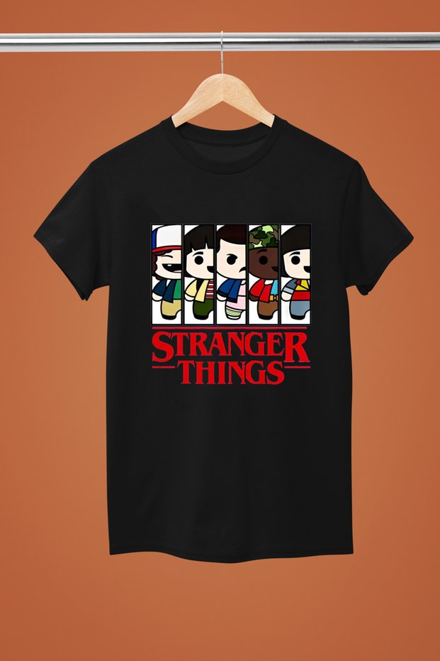Stranger Things Printed Cotton Short Sleeve Youth and Children T-Shirt
