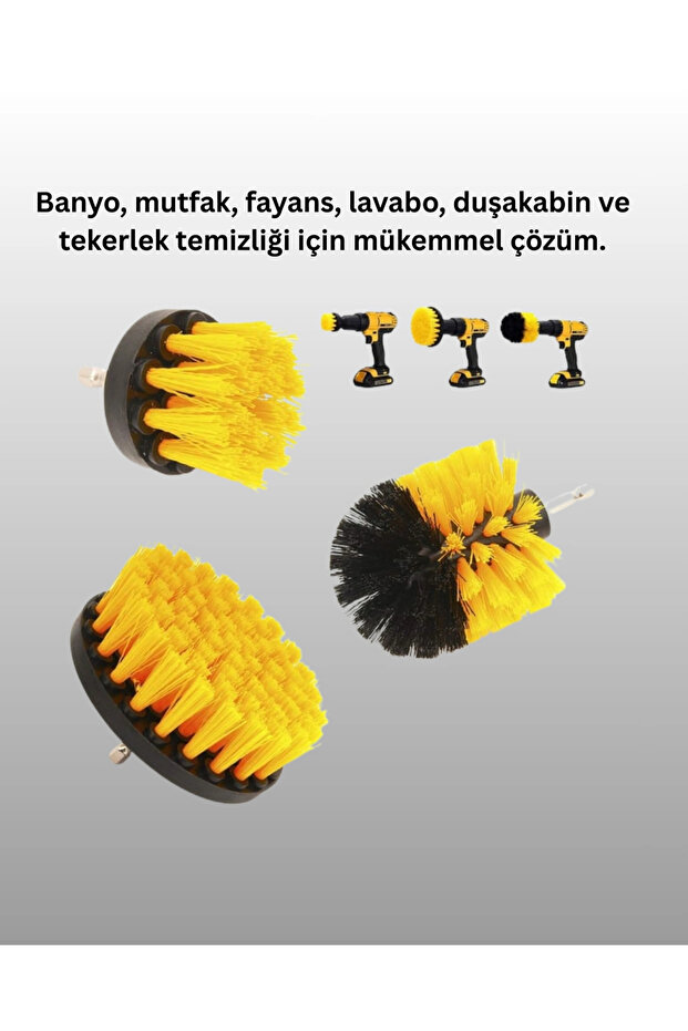 مجموعة فرش تنظيف متوافقة مع المثقاب مكونة من 3 قطع متعددة الأغراض - 3