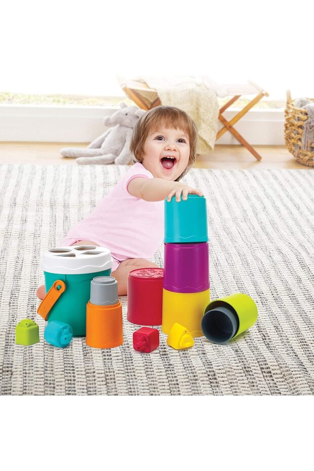 - Stack and Nest Shape Sorting Buckets - 4