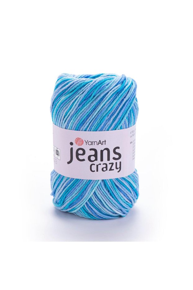 Jeans Crazy Hand Knitting Yarn 50Gr 8212 Multi Color - 1 Piece