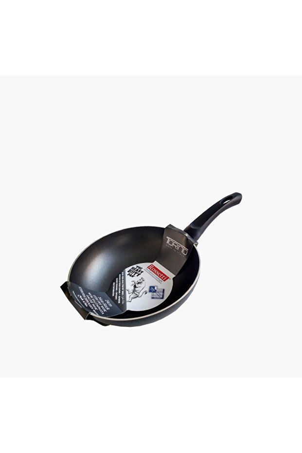 Torino Aluminium Wok with Handle - 24 cms
