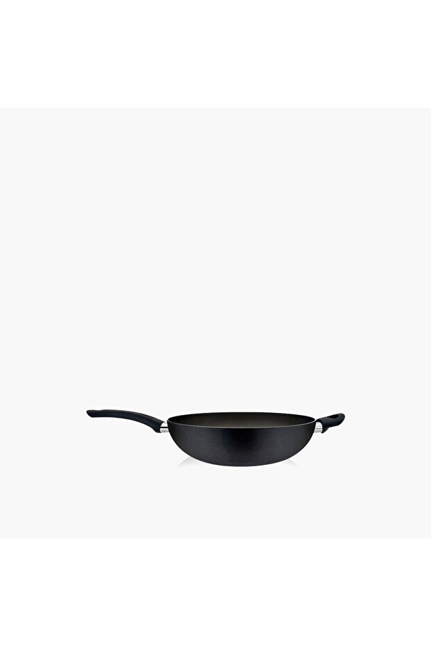 Milano Aluminium Stir Fry Wok with Handle - 32 cm