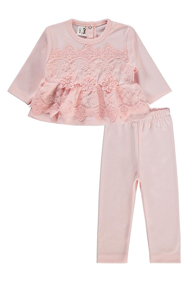 Ruffle Tulle 3-12 Month Set - Powder 9-12 Months