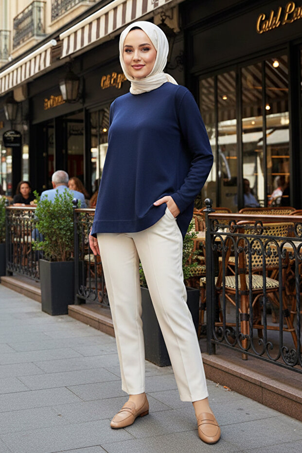 Basic Triko Tunik 902 Lacivert - 2