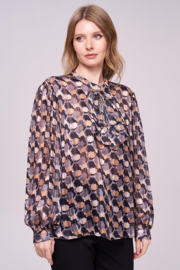 Şifon-Simli Bluz - 3