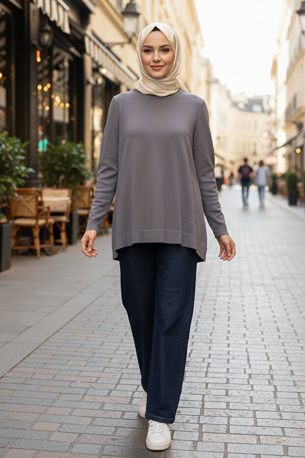 Basic Triko Tunik 902 Antrasit - 3