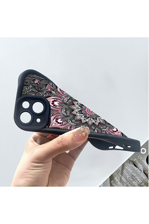 Redmi Note 14 Compatible Black Pattern Thin Soft Silicone Phone Case - 4