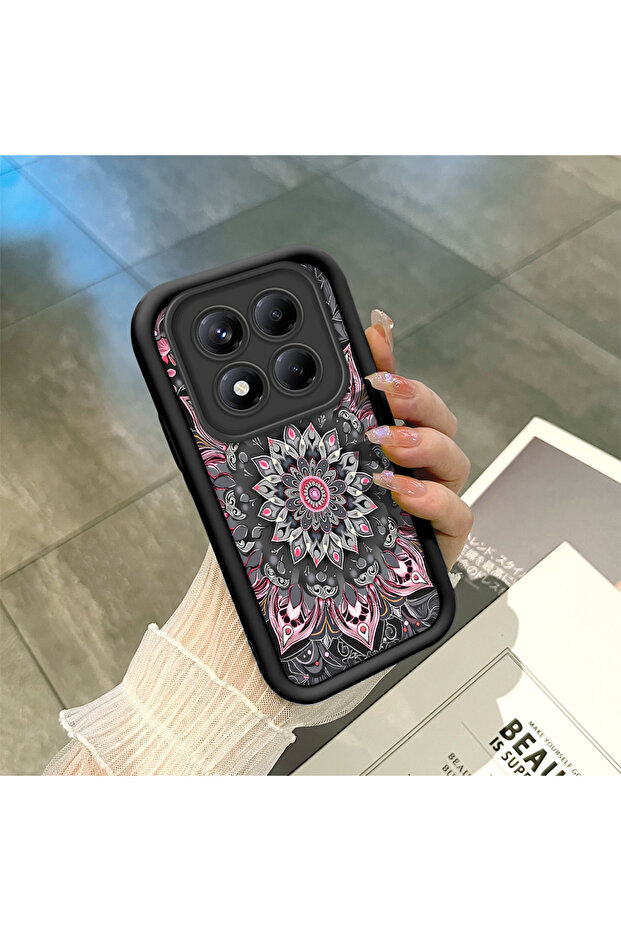 حافظة هاتف ريدمي نوت 14 برو بلس+ 5G متوافقة مع نمط أسود رقيق من السيليكون الناعم - 1