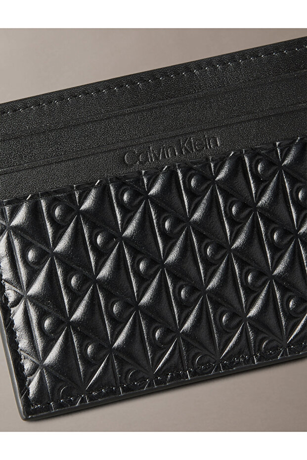 حافظة بطاقات منقوشة بشعار - 3