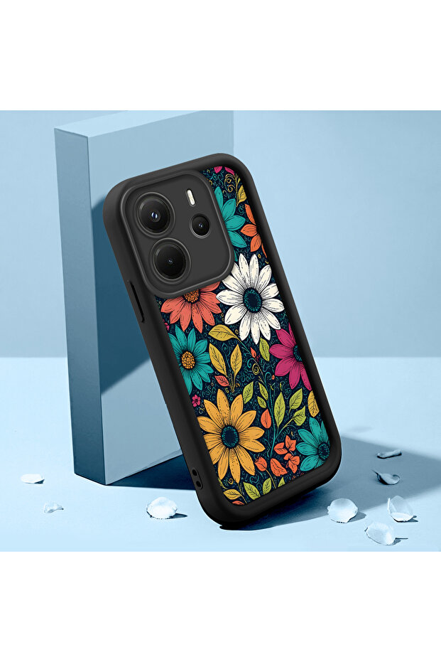 حافظة هاتف من السيليكون الناعم الرقيق بنمط أسود متوافقة مع هاتف Redmi Note 14 - 2