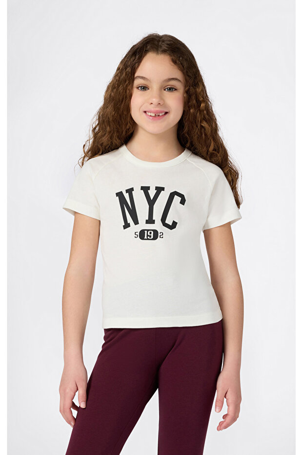 College Dream Short-Sleeve Tee White Kids' T-Shirt - 405231-Ww049