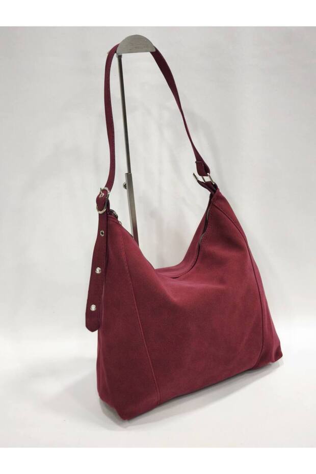 Women's Suede Shoulder Bag - with Belt