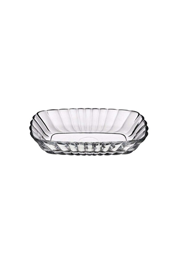 Pasabahce 2 Pieces Mezze Glass Service Plate, 157X101 Mm, 30 Mm Height