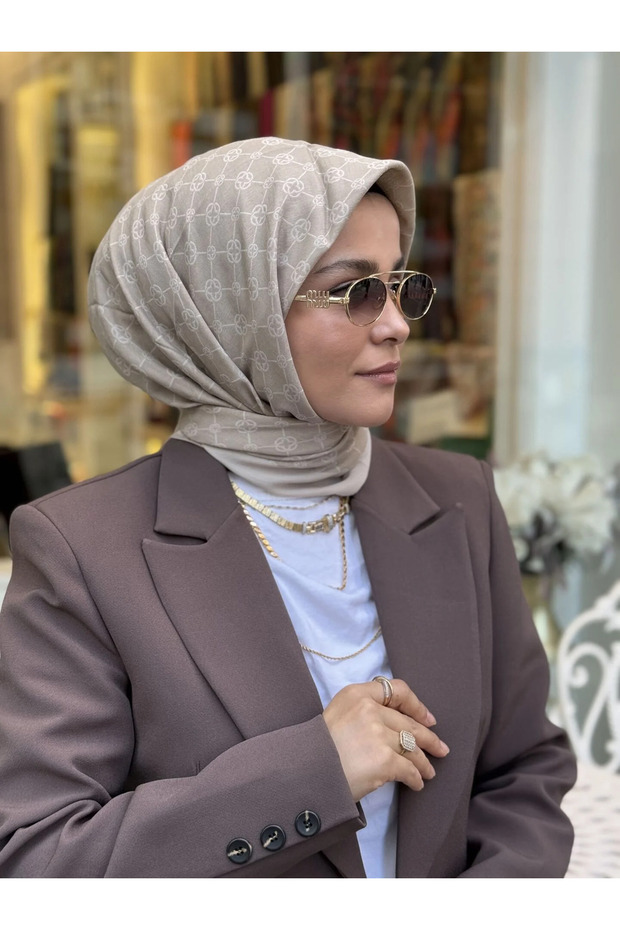 Elegance Monogram Eşarp - 1