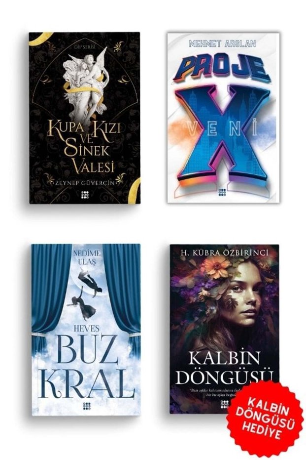 Young Adult Novel Set - Kupa Kızı ve Sinek Valesi, Proje X, Heves Buz Kral + (with Gift)