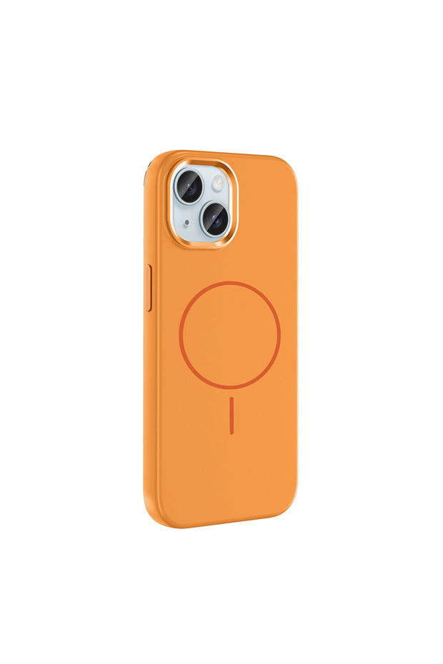 iPhone 13 Compatible Case with Metal Camera Frame - Orange - T40639