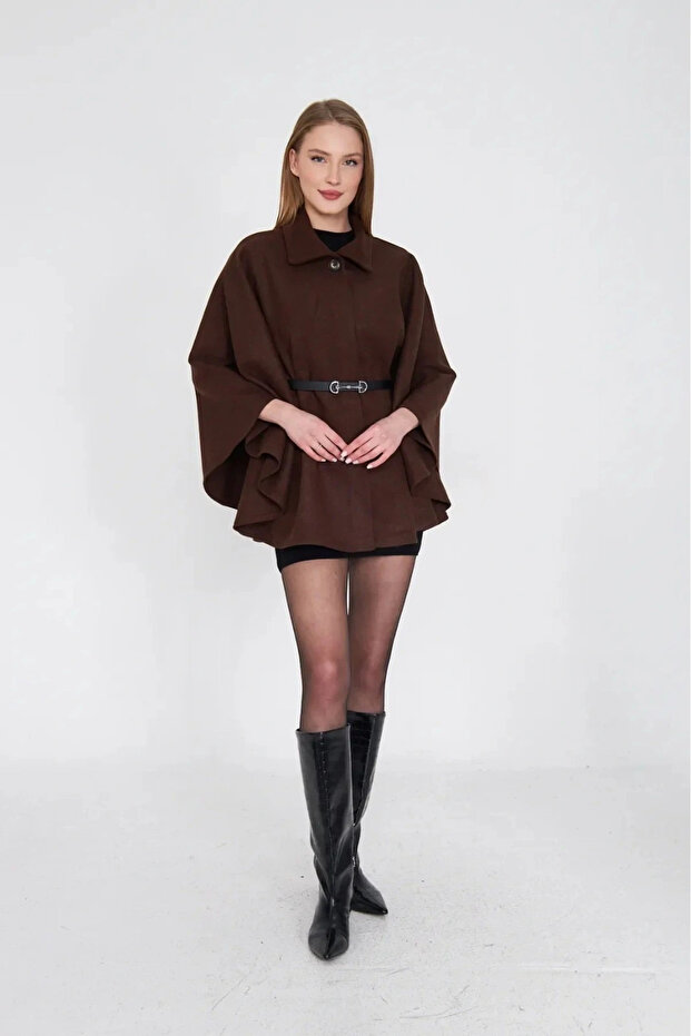 بونشو بني مع حزام - 4