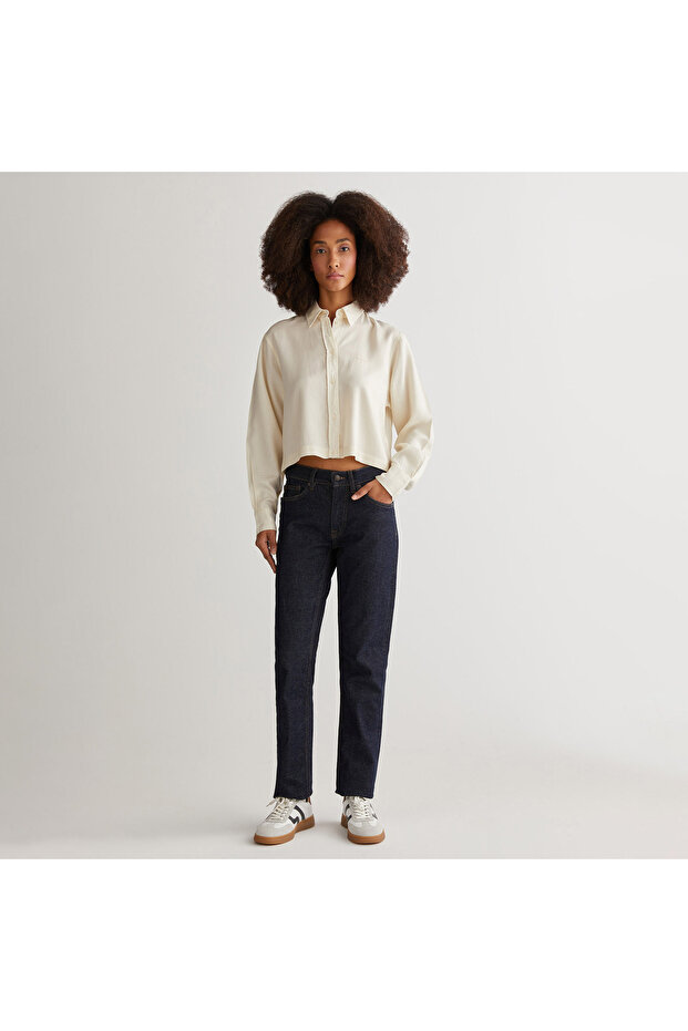 Kadın Krem Gömlek - 3