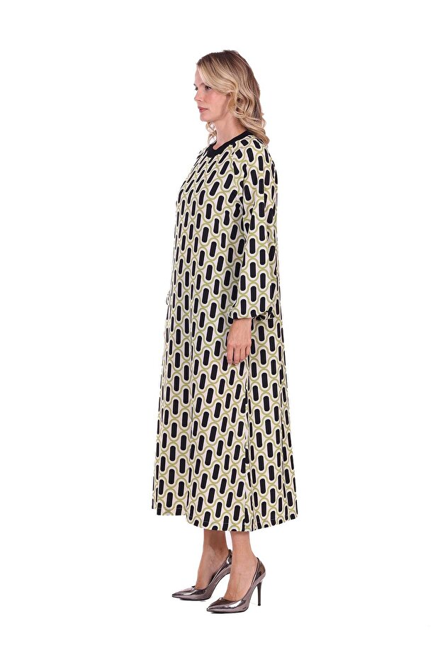 Balloon Sleeve Dress Green