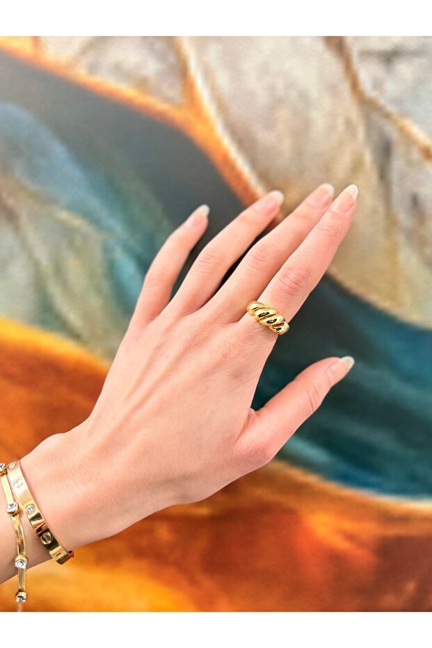 Burgu Model Vintage Adjustable Ring - 2